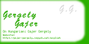 gergely gajer business card